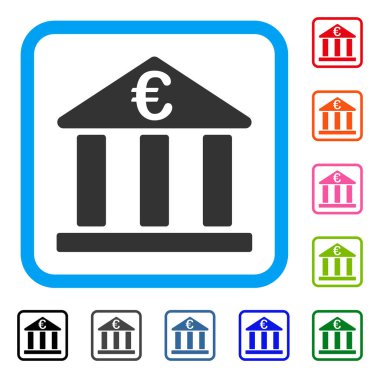 Euro banka Binası simgesi çerçeveli