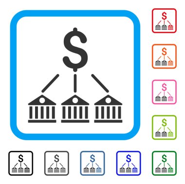 Banka masrafları simgesi çerçeveli