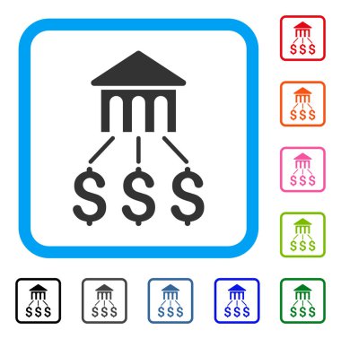 Banka yapısı simgesi çerçeveli