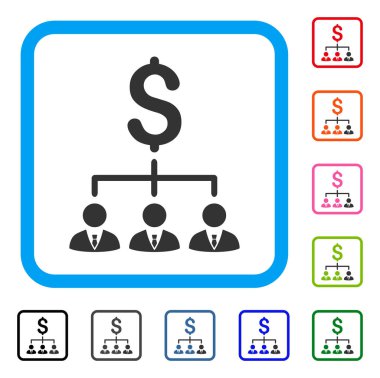Bankacı bağlantıları simgesini çerçeveli