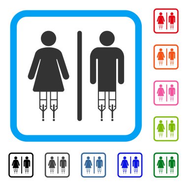 Engelli Wc kişi simgesi çerçeveli