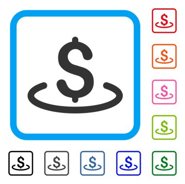 Doları konumu simgesi çerçeveli