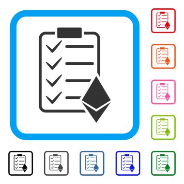 Ethereum akıllı sözleşme simgesi çerçeveli