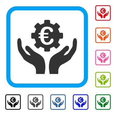 Euro bakım el simgesi çerçeveli