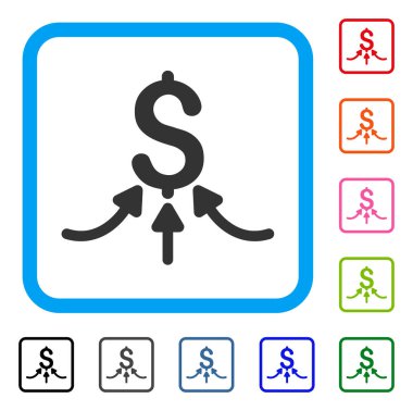 Mali akü simgesi çerçeveli