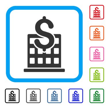 Mali şirket bina simgesini çerçeveli