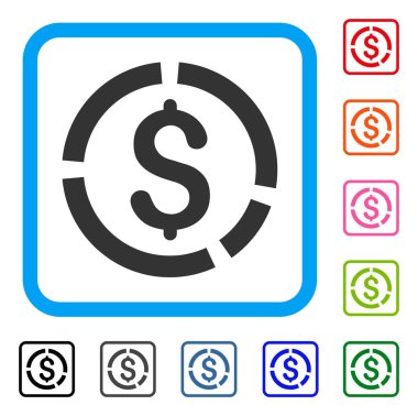 Mali diyagram simgesi çerçeveli