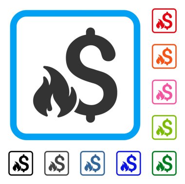 Mali yangın simgesi çerçeveli