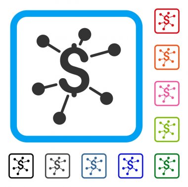 Finansal bağlantılar simgesi çerçeveli