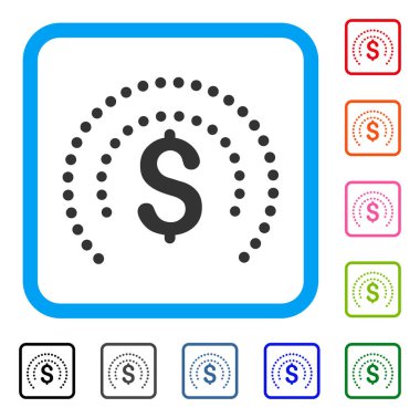 Mali küre kalkan simgesi çerçeveli