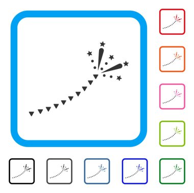 Havai fişek çerçeveli simge iz