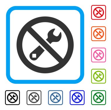 Yasak onarım simgesi çerçeveli