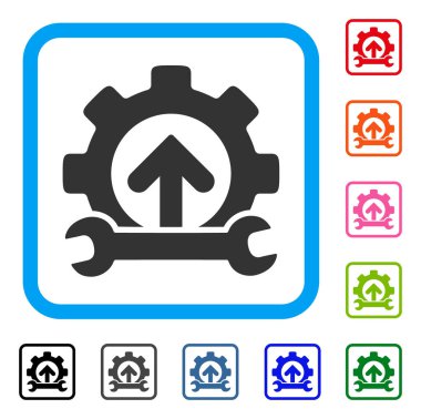 Dişli entegrasyon alet simgesi çerçeveli