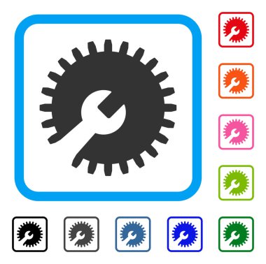 Vites araçlar simgesi çerçeveli