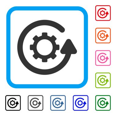 Gearwheel döndürme yönünü simgesi çerçeveli