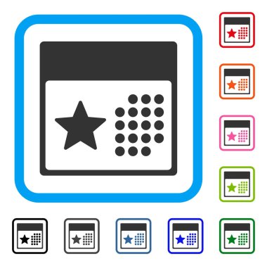 Tatil takvimi simgesi çerçeveli