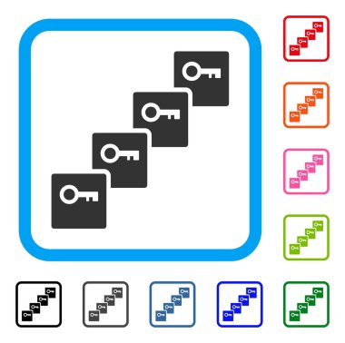 Anahtar Blockchain simgesi çerçeveli