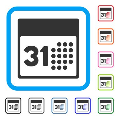 Geçen ay gün çerçeveli simgesi