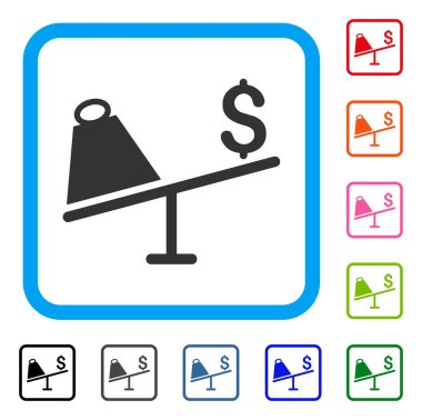 Piyasa fiyatı Swing simgesi çerçeveli