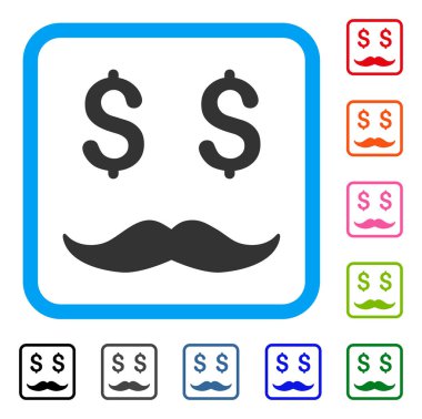 Milyoner bıyık simgesi çerçeveli