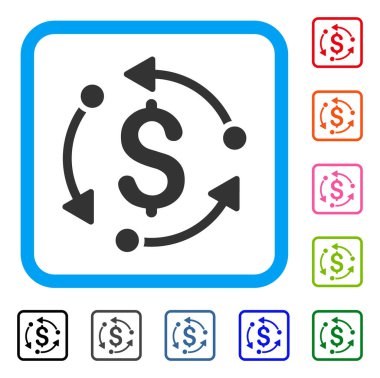 Para döndürme simgesi çerçeveli