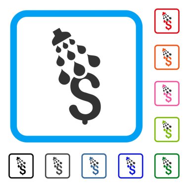 Para duş simgesi çerçeveli