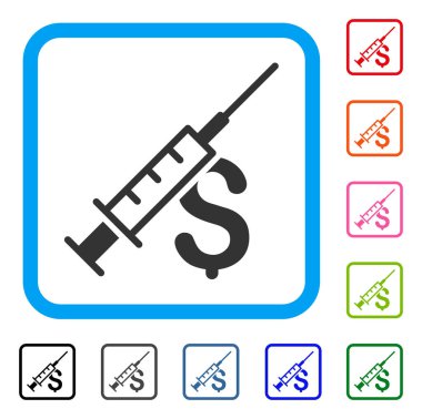 Narkotik iş simge çerçeveli