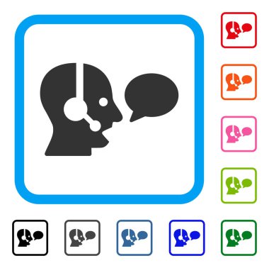 Simge işleç mesaj balon çerçeveli