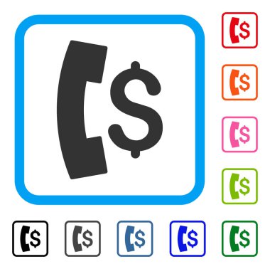 Ödeme telefon simgesi çerçeveli