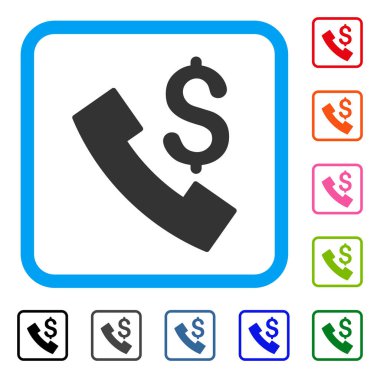 Ankesörlü telefon simgesi çerçeveli