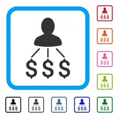 Kişi giderleri simgesi çerçeveli