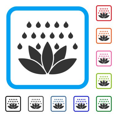 Spa duş simgesi çerçeveli