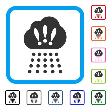 Fırtına bulutu simgesi çerçeveli