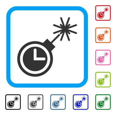 Saatli bomba simgesi çerçeveli