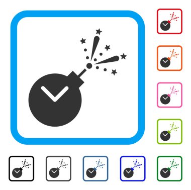 Zaman havai fişek çerçeveli simgesi şarj