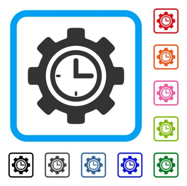 Zaman kurulum dişli simgesini çerçeveli