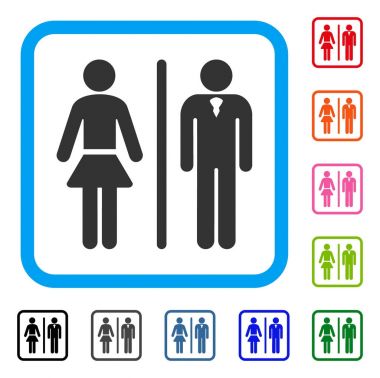 Tuvalet kişi simgesi çerçeveli