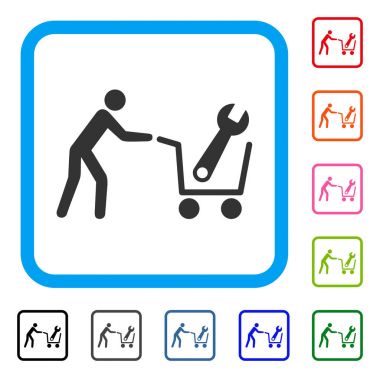 Alışveriş araçlar simgesi çerçeveli