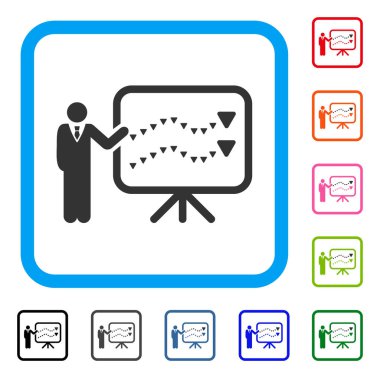 Eğilimleri sunu simgesini çerçeveli