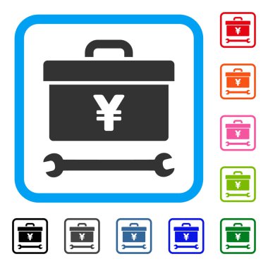 Yen araç kutusu simgesi çerçeveli