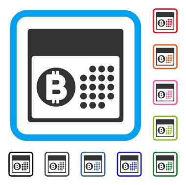 Bitcoin tablo simgesini çerçeveli