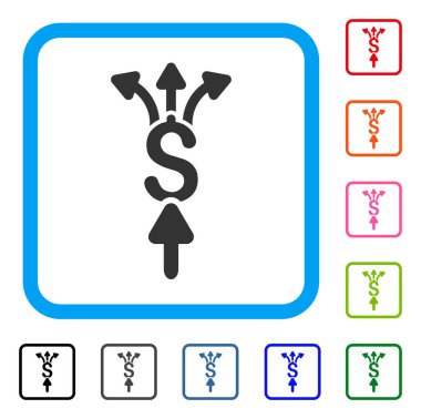 Ödemeler çerçeveli simgesi bölmek