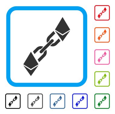 Ethereum Blockchain simgesi çerçeveli