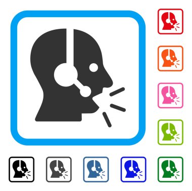 İşletmen iletisi simgesi çerçeveli