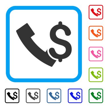 Ankesörlü telefon simgesi çerçeveli