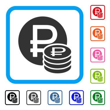 Rublesi sikke simge çerçeveli