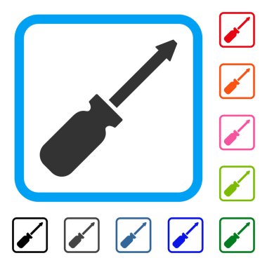 Tornavida simgesi çerçeveli