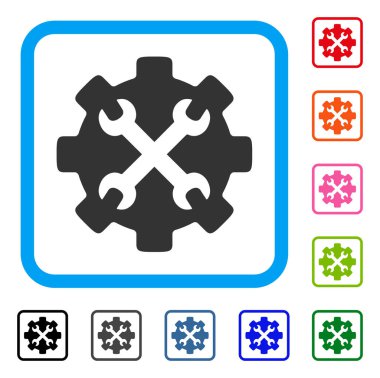 Hizmet araçları simge çerçeveli