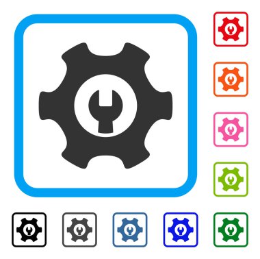 Hizmet araçları simge çerçeveli