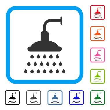 Duş simgesi çerçeveli